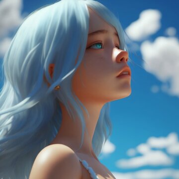 Blue Haired Girl