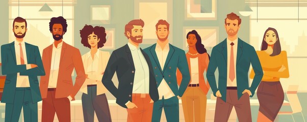 Confident Business Team in the Office.