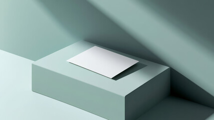 Fototapeta premium business card mockup in the style of minimalist with empty space on the side no text