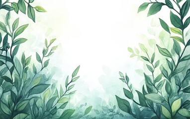 A serene leafy background with soft green hues, perfect for nature themes and calming designs.