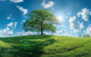 Obraz premium Clear sky, hills, landscape photo