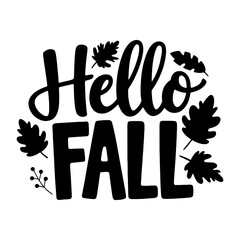 Hello Fall playful vibrant typography design © Graphics Studio Zone