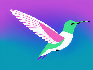 Obraz premium abstrakter Kolibrie