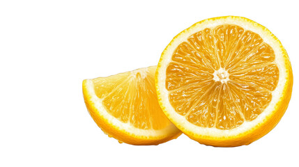 Fresh Lemon Slices with Abstract Background