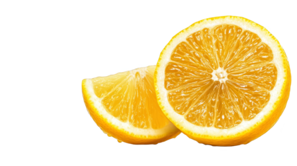 Fresh Lemon Slices with Abstract Background
