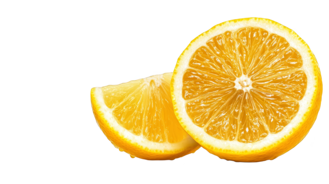 Fresh Lemon Slices with Abstract Background