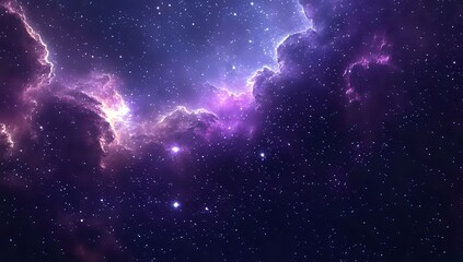 Obraz premium A mesmerizing cosmic panorama showcasing a vibrant nebula amidst a celestial tapestry of twinkling stars.