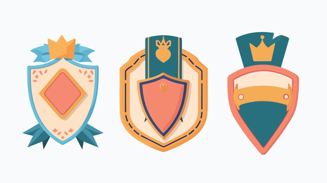 Professional Flat Vector Badgets and Labels Isolated on White Background