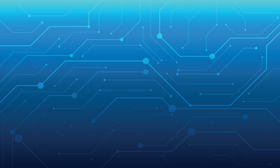Abstract technology circuit board blue gradient background