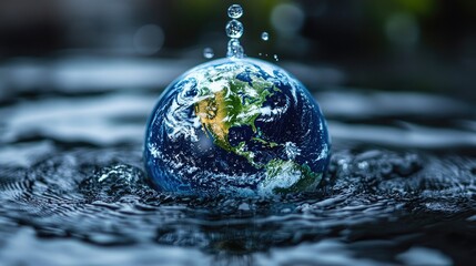 Conceptual Image of Saving Water and Protecting the World Environment for Educational and Awareness Campaigns