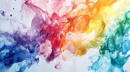 Abstract expressionist painting with bold colors