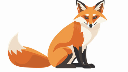Obraz premium Fox Icon Illustration and Element Flat Vector Isolate