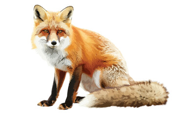 Fototapeta premium Fox Icon Clipping Path Included Illustration Single