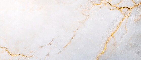 Obraz premium Elegant marble texture featuring striking gold veins against a light background.
