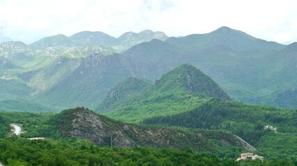 mountain landscape of Montenegro top view