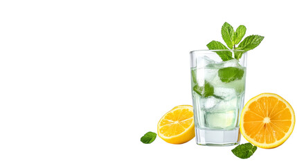 Fototapeta premium Refreshing Lemonade with Lemon and Mint
