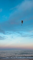 paragliding in the sky