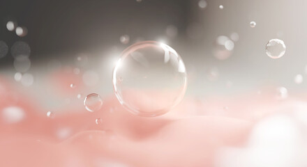 3D Collagen Skin Serum and Vitamin illustration isolated on soft color background. concept skin care cosmetics solution. 3d rendering.	
