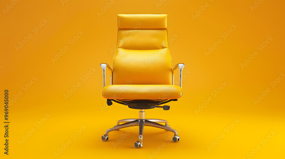 Poster chair office equipment 3d cartoon