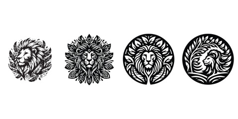 sheet lion logo vector illustration