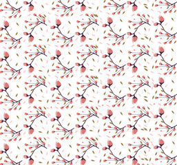 Floral seamless pattern backgrounds. Rose's bud flowers seamless pattern