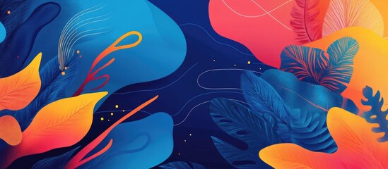 Digital template for an online business conference banner