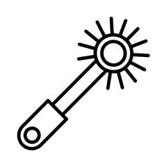 Toilet brush line icon