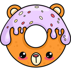 Cute donut bear