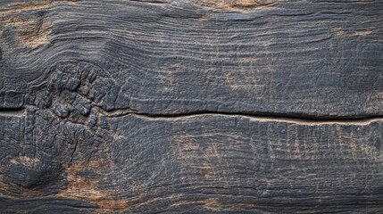 Textured blackened wood surface with natural grain and cracks.