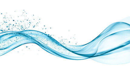 Abstract Blue Water Wave with Pixelated Background