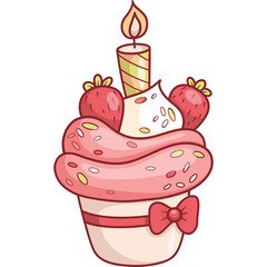 Birthday cake cupcake