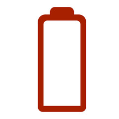 Battery 0 Low Procent Icon Vector