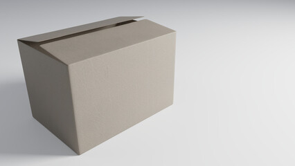 Empty 3D Box for Branding and Design
