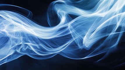Ultra-wide background image featuring glowing transparent white lines and dynamic flowing waves, ideal for minimalist design concepts