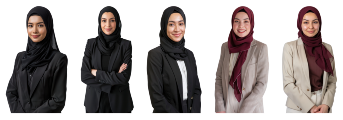 Diverse woman png cut out element set