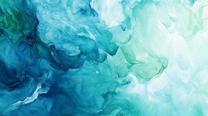 Abstract watercolor paint background by deep teal color black and green with liquid fluid texture for backdrop