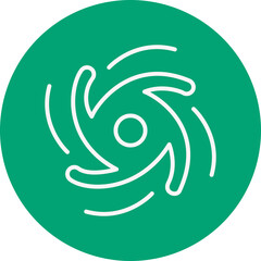 Obraz premium Cyclone line circle icon