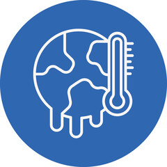 Heatwave line circle icon