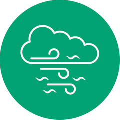 Blizzard line circle icon