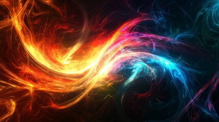 Abstract long exposure light streaks