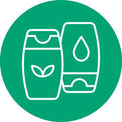 Shampoo line circle icon