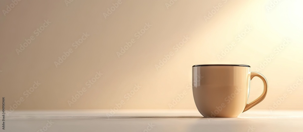Aufkleber Mug of coffee. with copy space image. Place for adding text or design