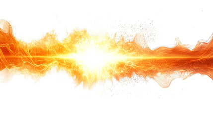 Abstract Glowing Orange and White Energy Burst with Pixelated Background