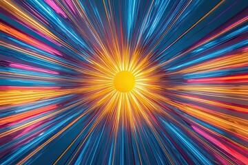 Radiant Vibrant Silhouette in 3D with Light Refracting and Contemporary Flair