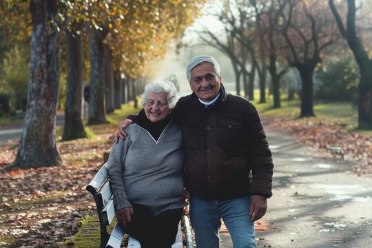 Shot of an elderly couple spending time together in nature I'll always be by her side