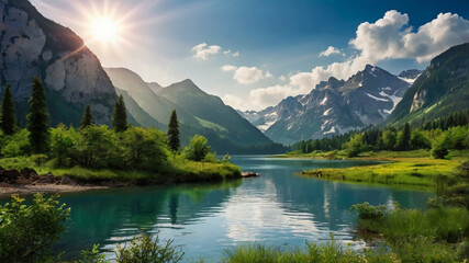 Fototapeta premium the background is cool and calm natural scenery