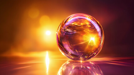Radiant Glass Sphere Backdrop.