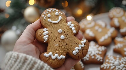 Delicious Festive Gingerbread Cookie with Sweet Icing Perfect for Any Celebration or Holiday