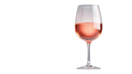 Glass of Rose Wine on Abstract Background