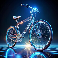 Fototapeta premium Futuristic technology fast motor bike. Bike for Walpaper Banner or Photo. Ai Generated